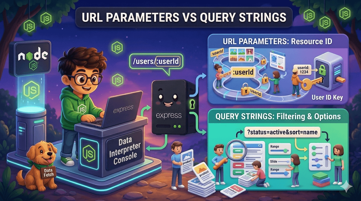 URL Parameters vs Query Strings in Express.js